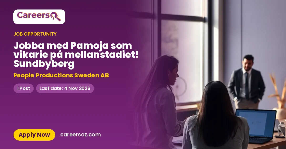 Jobba med Pamoja som vikarie på mellanstadiet! Sundbyberg – People Productions Sweden AB