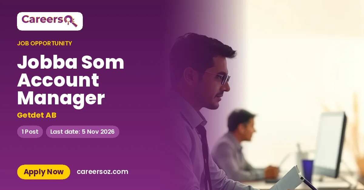 Jobba Som Account Manager – Getdet AB