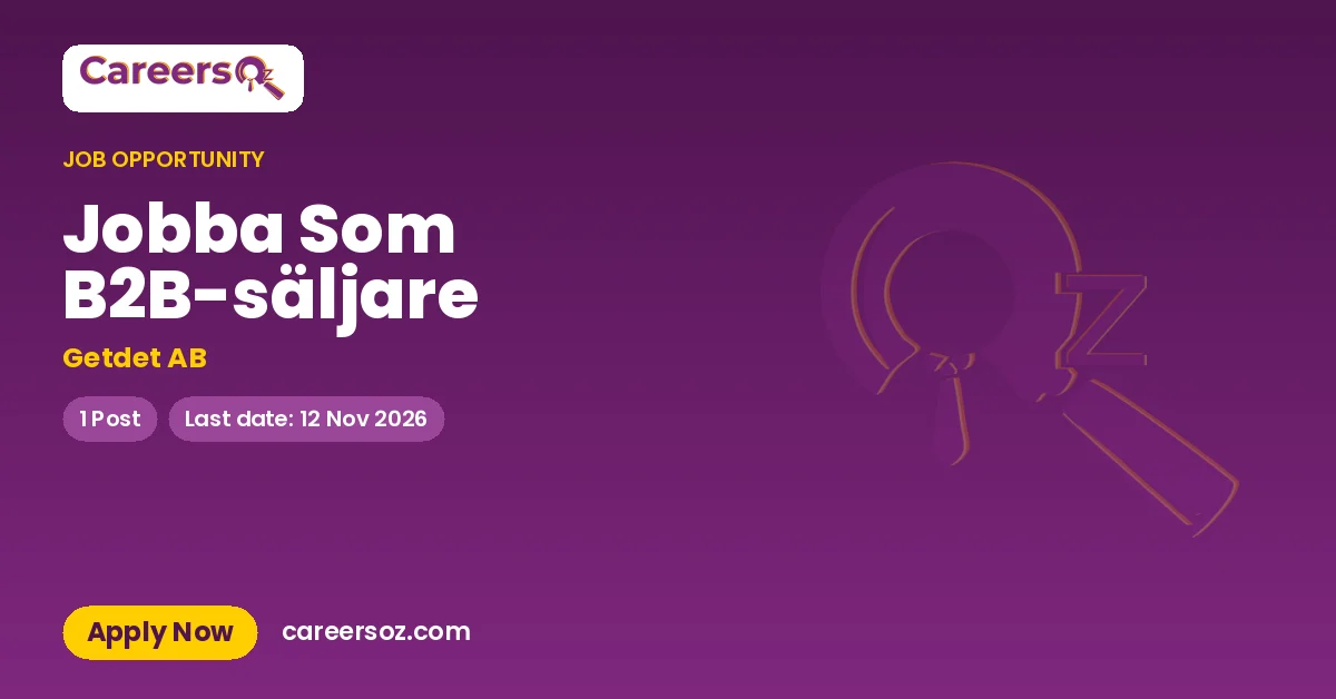 Jobba Som B2B-säljare – Getdet AB