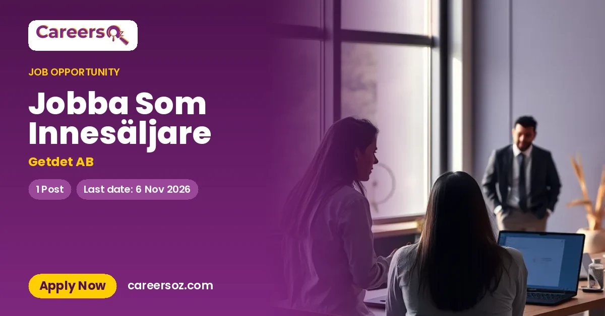 Jobba Som Innesäljare – Getdet AB