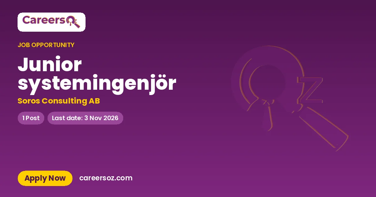 Junior systemingenjör – Soros Consulting AB