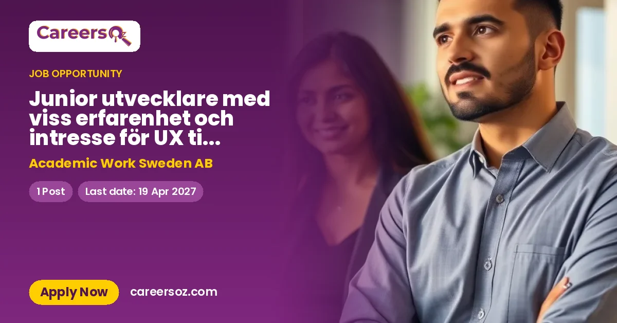 Junior utvecklare med viss erfarenhet och intresse för UX till Visionera! – Academic Work Sweden AB