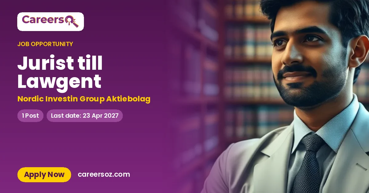 Jurist till Lawgent – Nordic Investin Group Aktiebolag