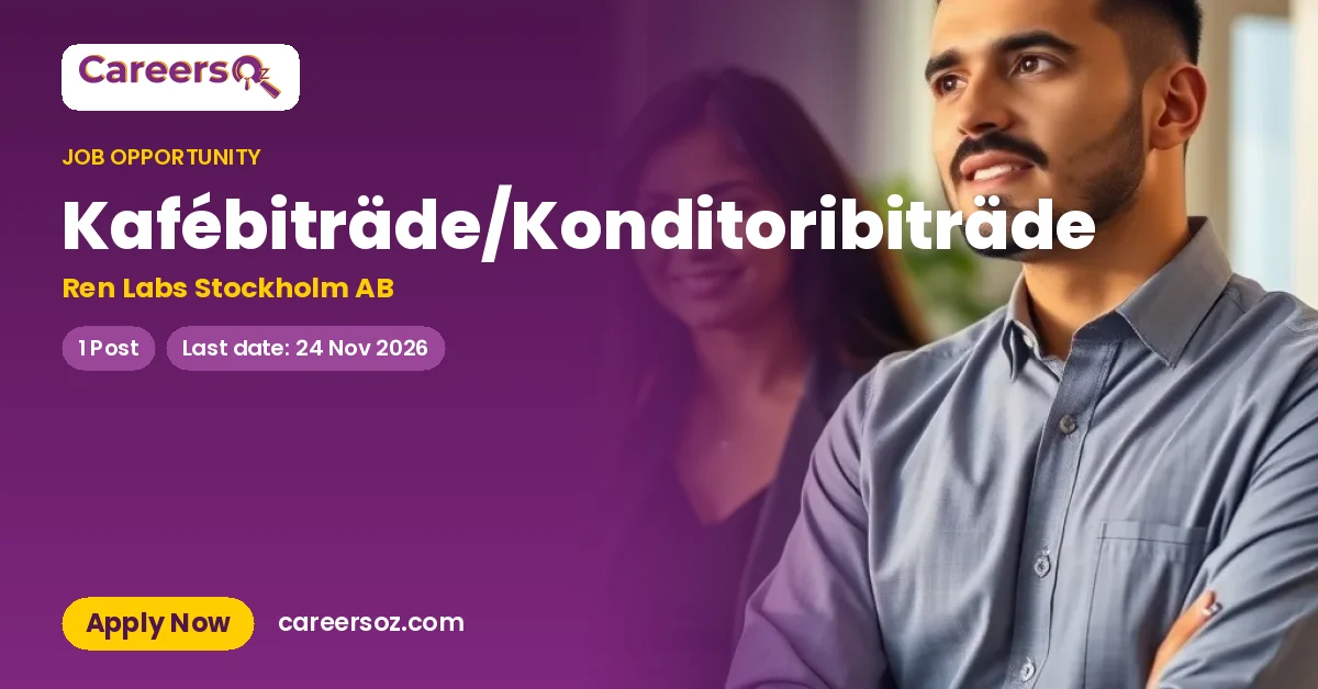 Kafébiträde/Konditoribiträde – Ren Labs Stockholm AB