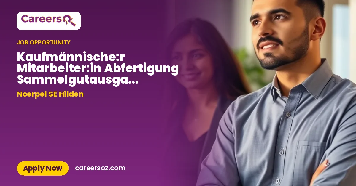 Kaufmännische:r Mitarbeiter:in Abfertigung Sammelgutausgang (m/w/d) – Noerpel SE Hilden