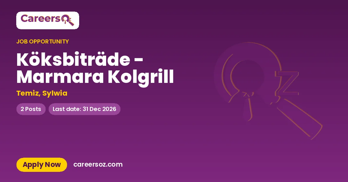 Köksbiträde - Marmara Kolgrill – Temiz, Sylwia