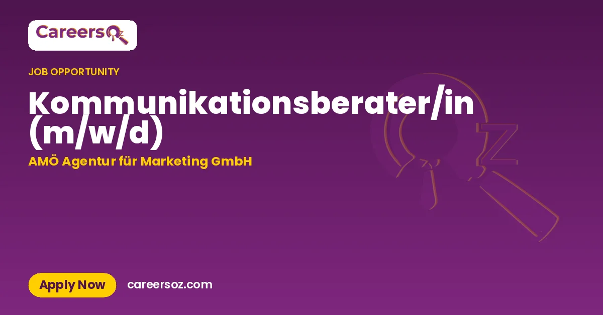 Kommunikationsberater/in (m/w/d) – AMÖ Agentur für Marketing GmbH