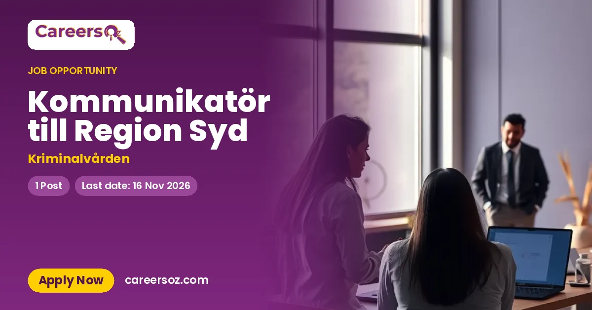Kommunikatör till Region Syd – Kriminalvården