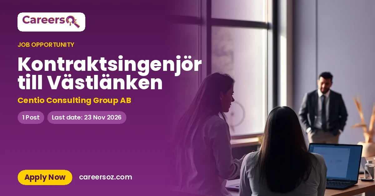 Kontraktsingenjör till Västlänken – Centio Consulting Group AB