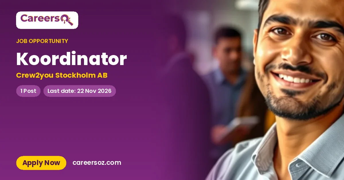 Koordinator – Crew2you Stockholm AB