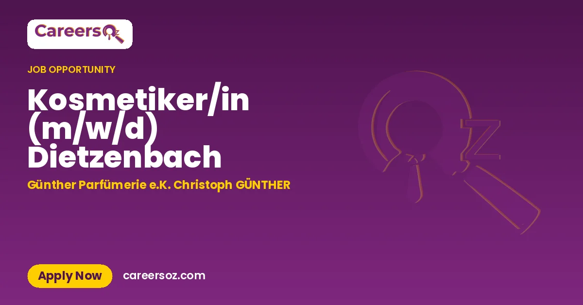 Kosmetiker/in (m/w/d) Dietzenbach – Günther Parfümerie e.K. Christoph GÜNTHER