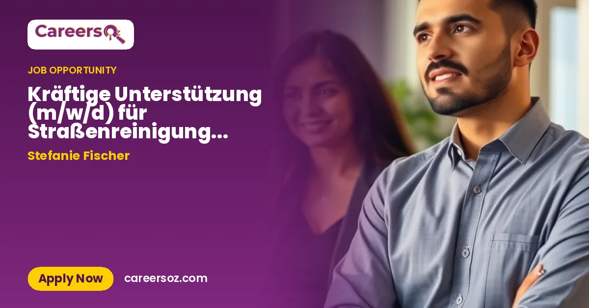 Kräftige Unterstützung (m/w/d) für Straßenreinigung & Winterdienst – Stefanie Fischer