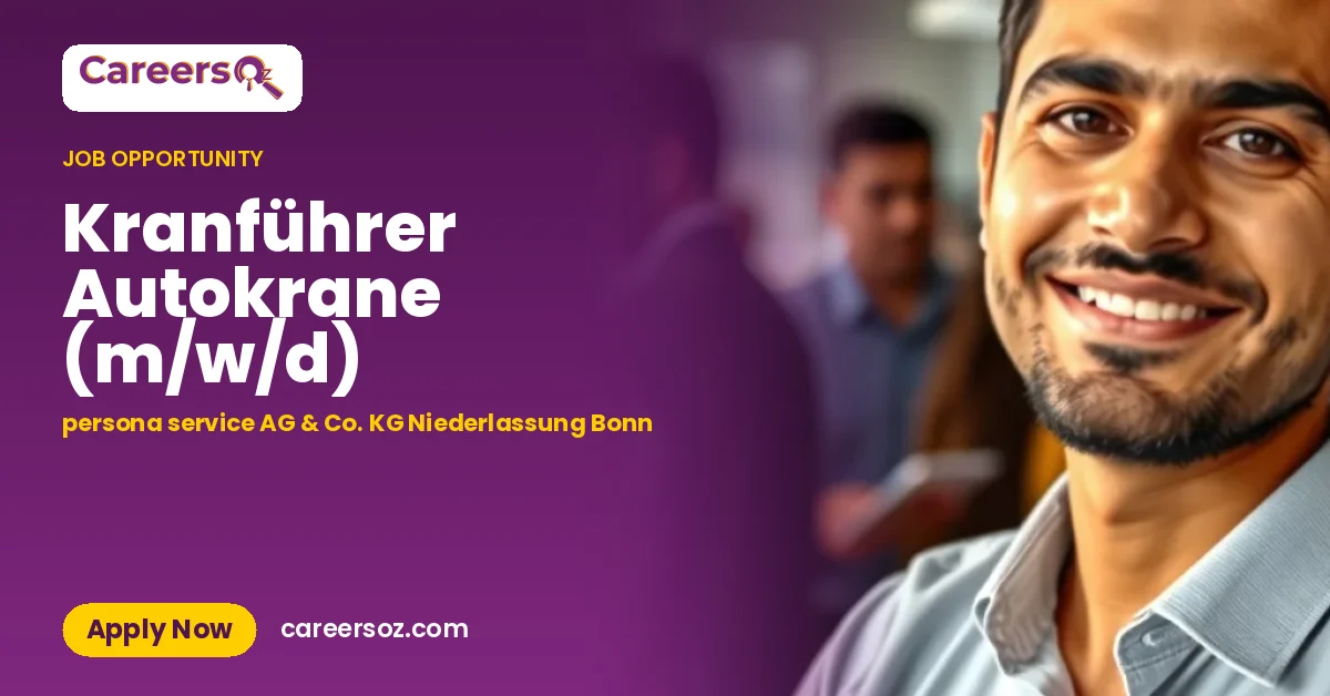 Kranführer Autokrane (m/w/d) – persona service AG & Co. KG Niederlassung Bonn