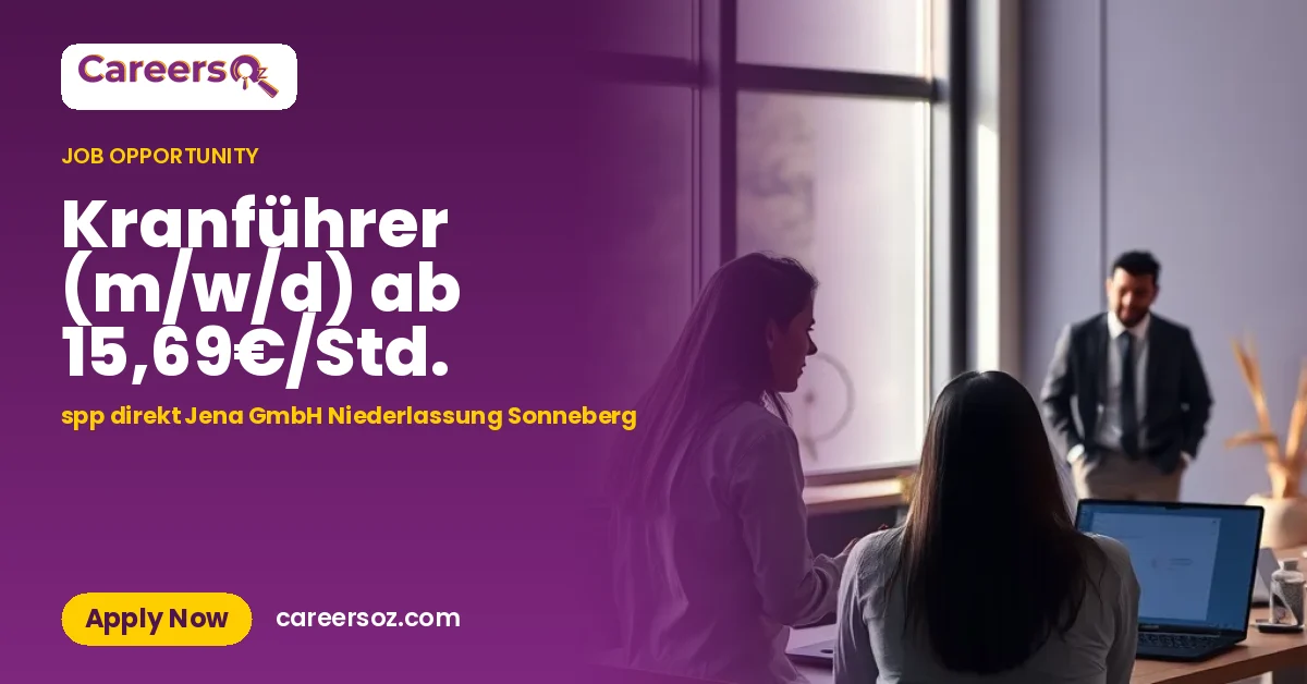 Kranführer (m/w/d) ab 15,69€/Std. – spp direkt Jena GmbH Niederlassung Sonneberg