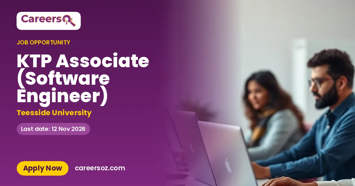 KTP Associate (Software Engineer) – Teesside University