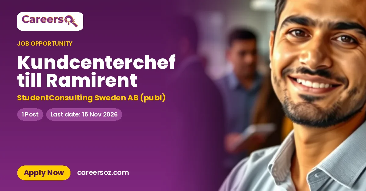 Kundcenterchef till Ramirent – StudentConsulting Sweden AB (publ)