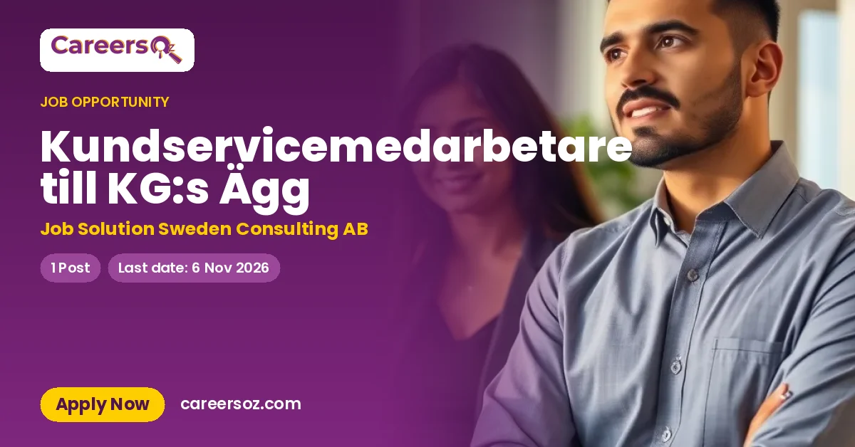 Kundservicemedarbetare till KG:s Ägg – Job Solution Sweden Consulting AB