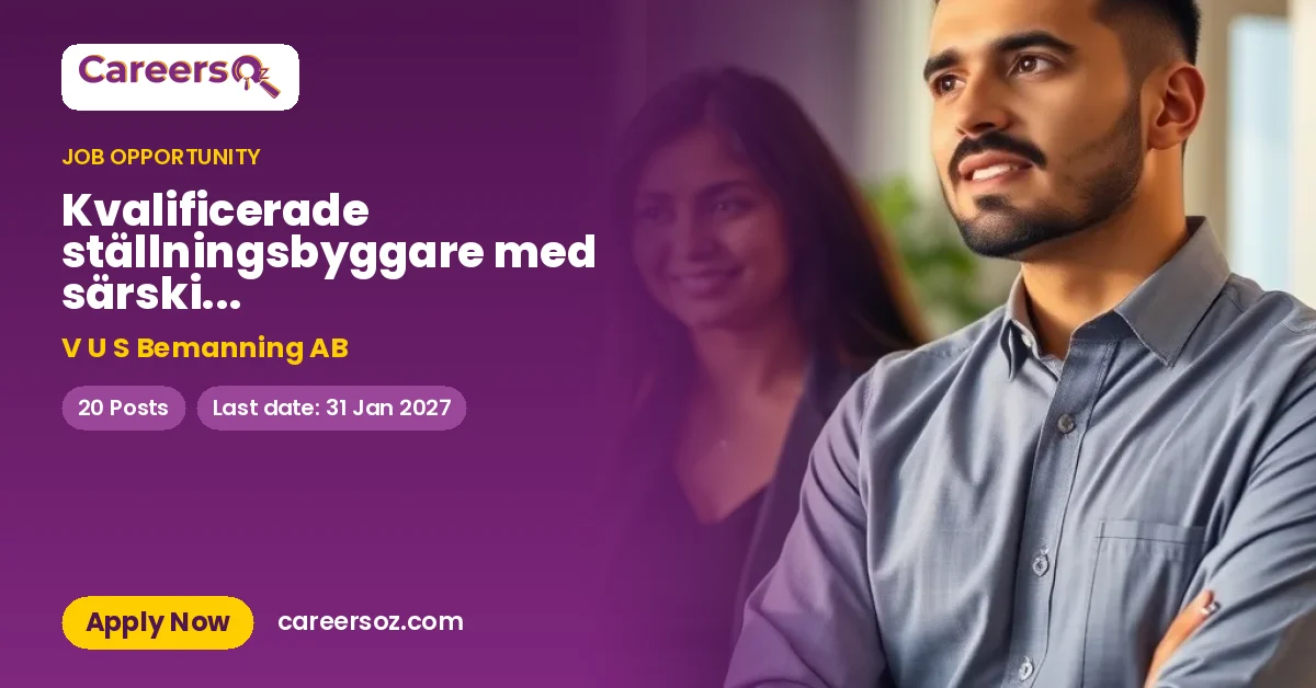 Kvalificerade ställningsbyggare med särskild ställningsutbildning – V U S Bemanning AB