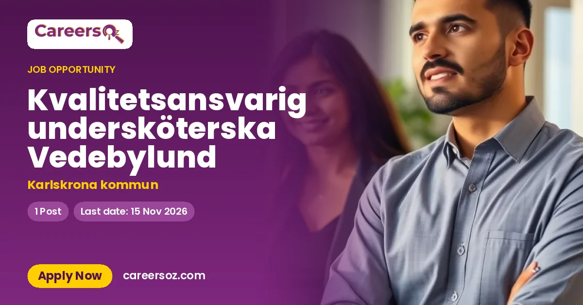 Kvalitetsansvarig undersköterska Vedebylund – Karlskrona kommun