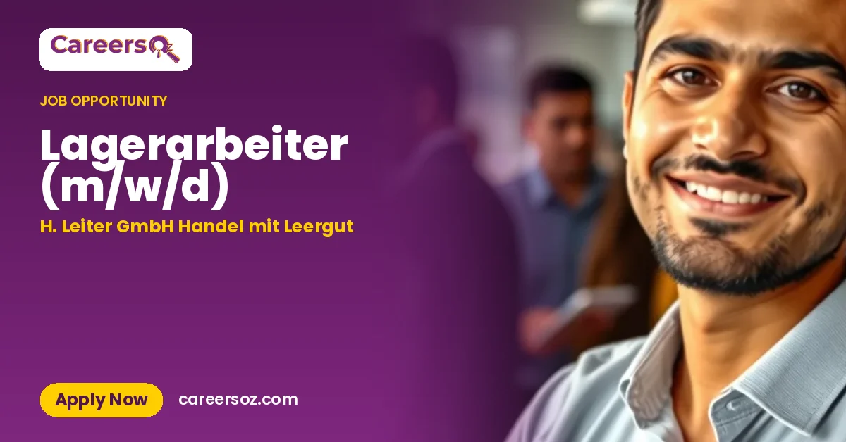 Lagerarbeiter (m/w/d) – H. Leiter GmbH Handel mit Leergut