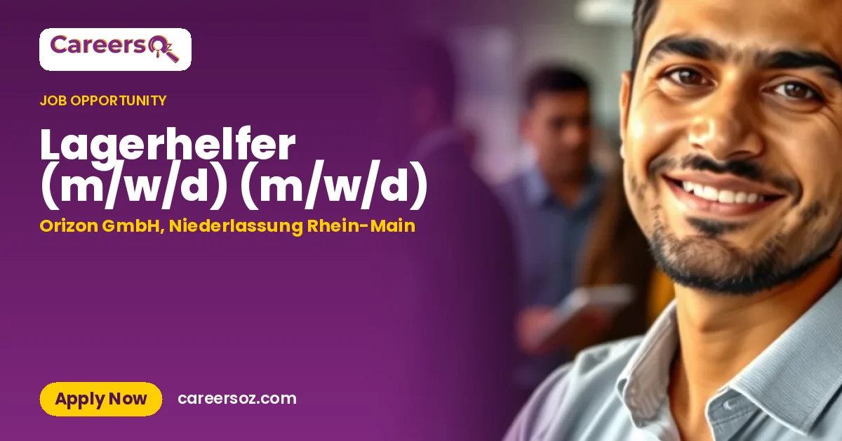 Lagerhelfer (m/w/d) (m/w/d) – Orizon GmbH, Niederlassung Rhein-Main