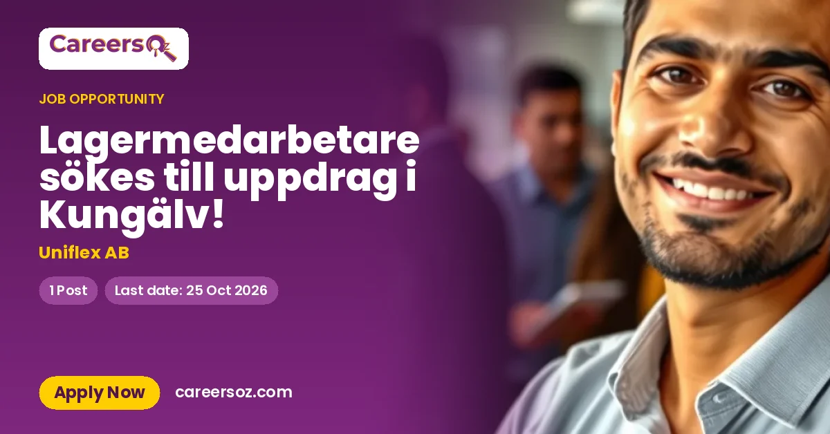 Lagermedarbetare sökes till uppdrag i Kungälv! – Uniflex AB