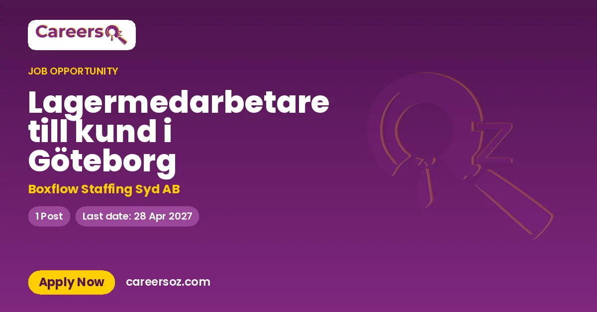 Lagermedarbetare till kund i Göteborg – Boxflow Staffing Syd AB