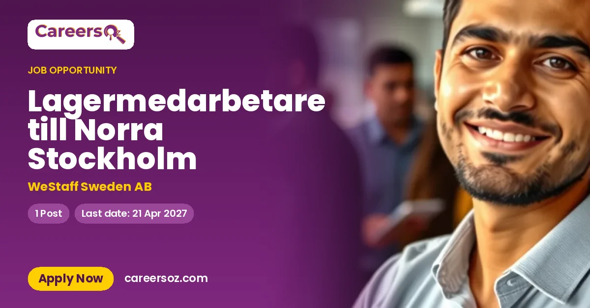 Lagermedarbetare till Norra Stockholm – WeStaff Sweden AB