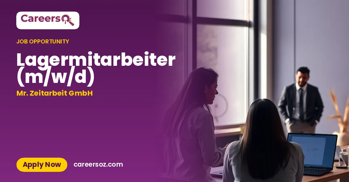 Lagermitarbeiter (m/w/d) – Mr. Zeitarbeit GmbH