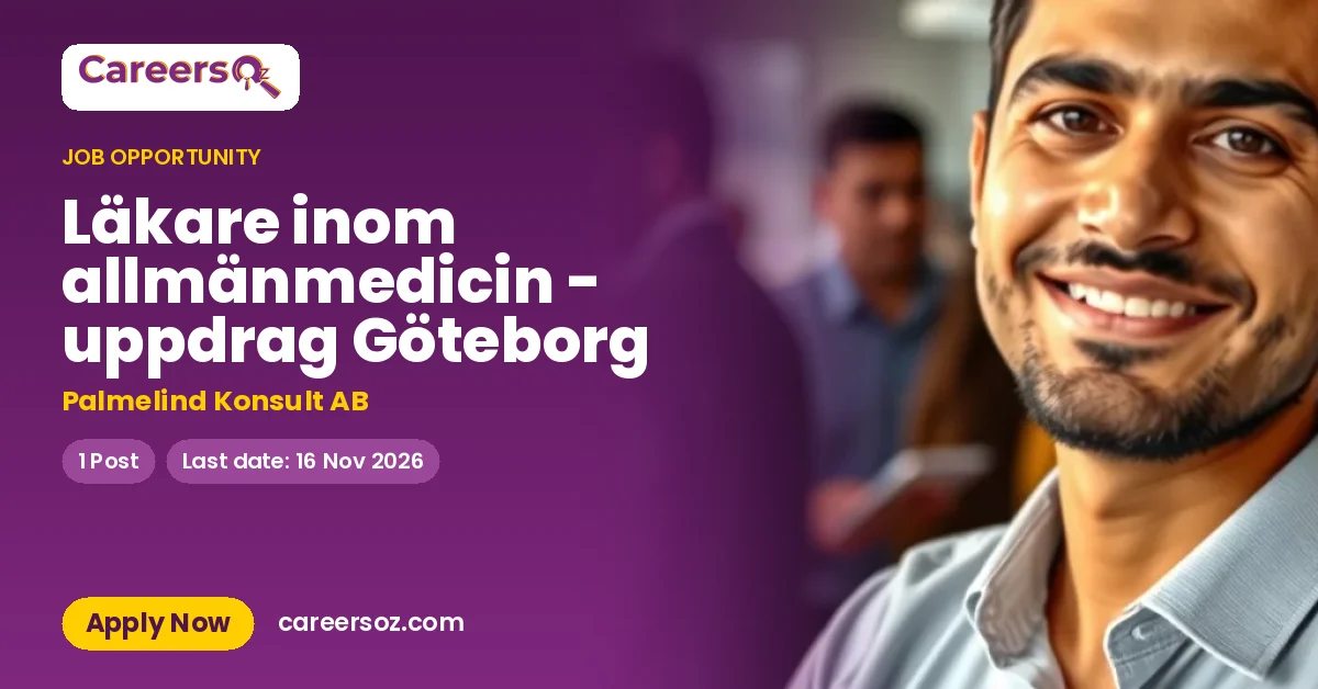 Läkare inom allmänmedicin - uppdrag Göteborg – Palmelind Konsult AB