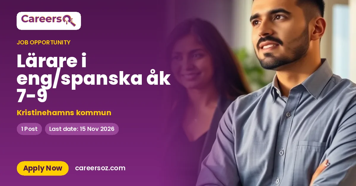 Lärare i eng/spanska åk 7-9 – Kristinehamns kommun