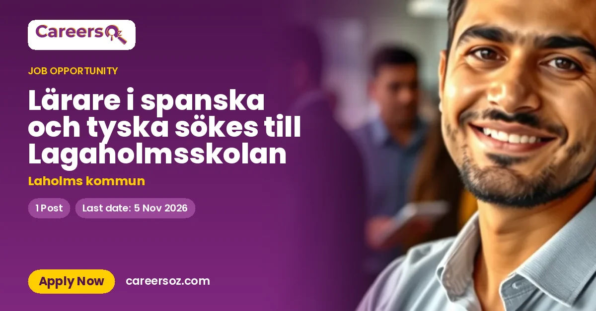 Lärare i spanska och tyska sökes till Lagaholmsskolan – Laholms kommun