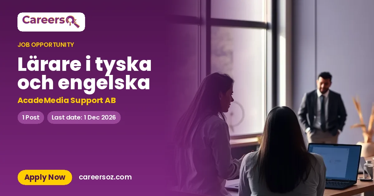 Lärare i tyska och engelska – AcadeMedia Support AB