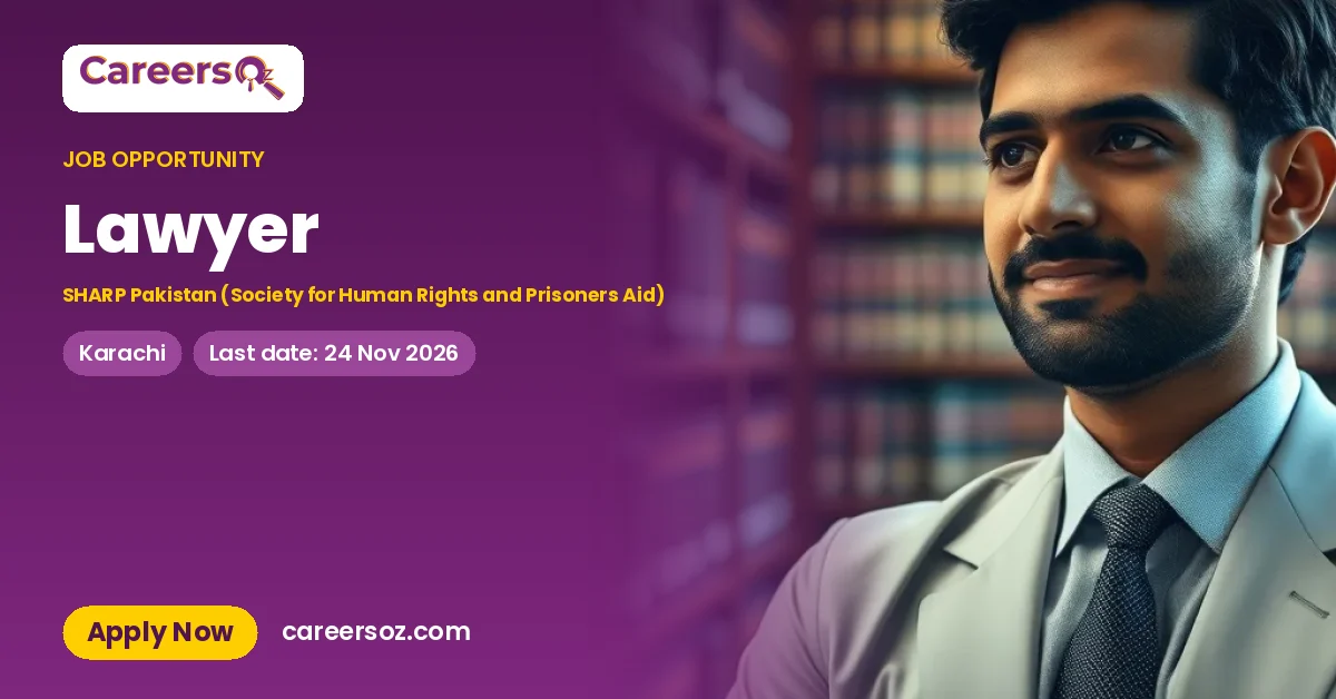Lawyer – SHARP Pakistan (Society for Human Rights and Prisoners Aid)