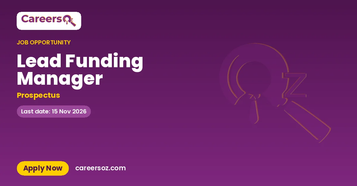 Lead Funding Manager – Prospectus