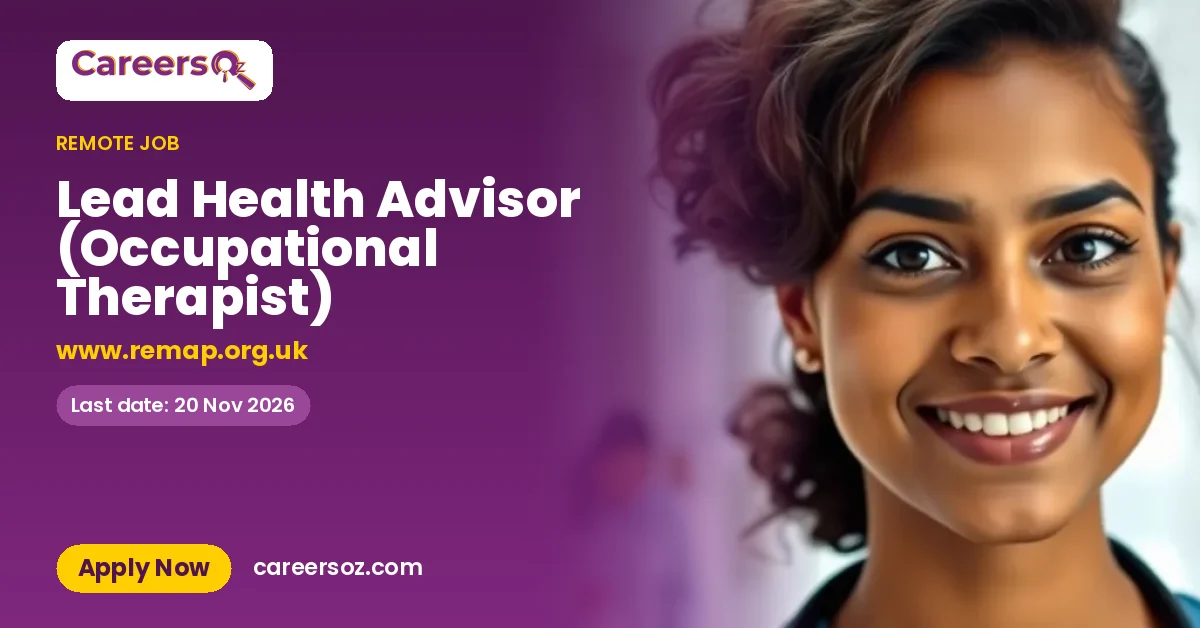 Lead Health Advisor (Occupational Therapist) – www.remap.org.uk