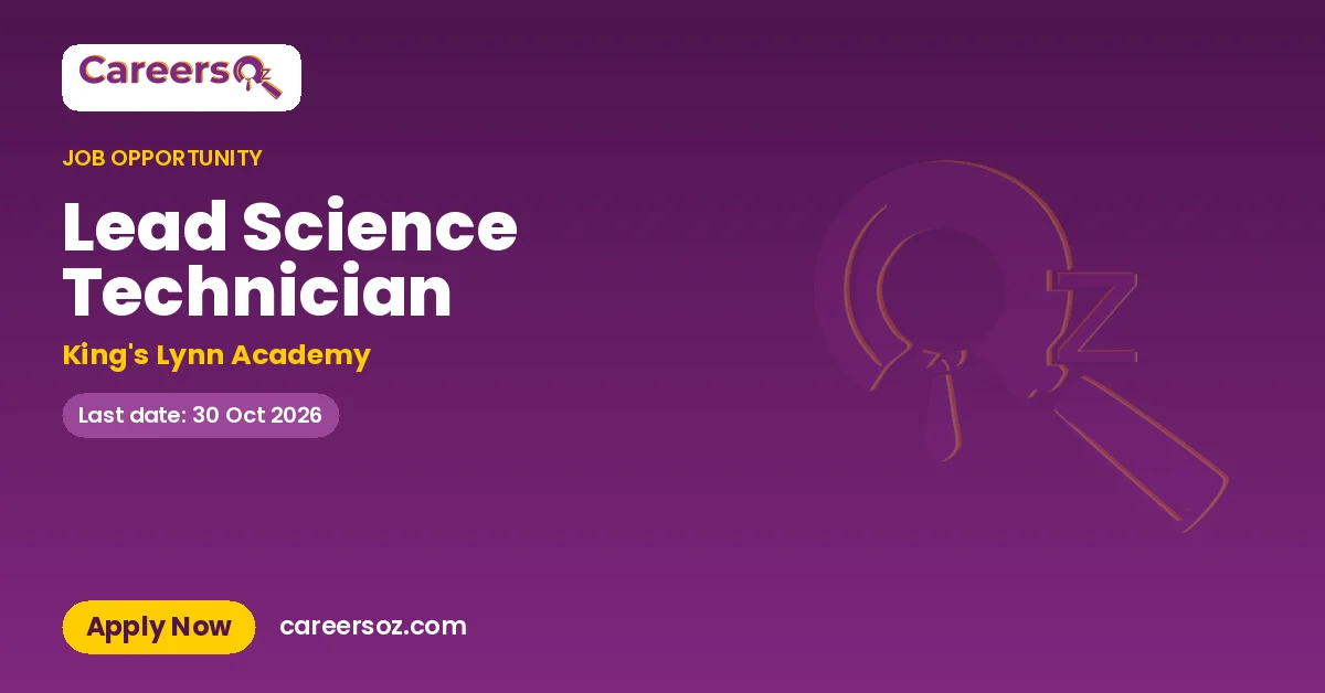 Lead Science Technician – King's Lynn Academy