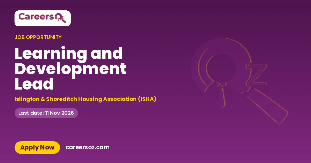 Learning and Development Lead – Islington & Shoreditch Housing Association (ISHA)
