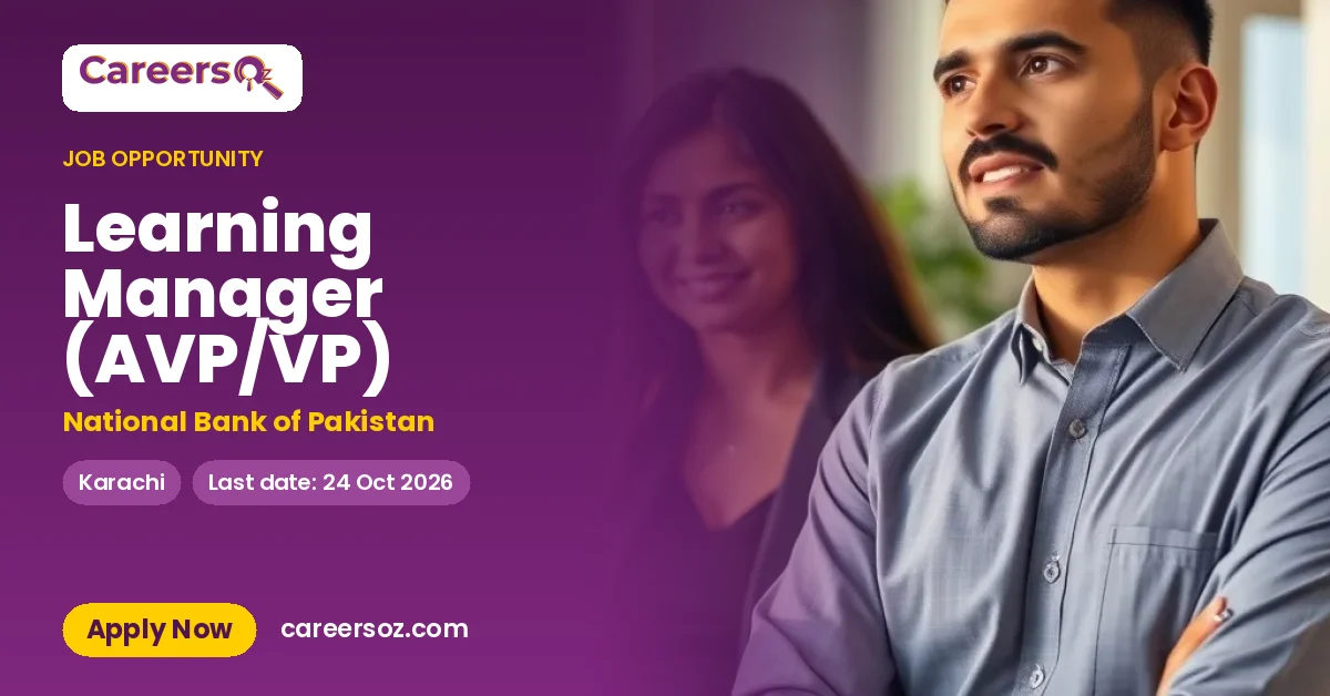 Learning Manager (AVP/VP) – National Bank of Pakistan