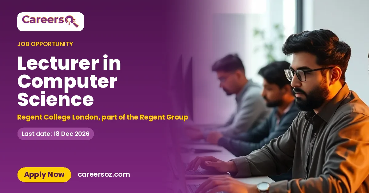 Lecturer in Computer Science – Regent College London, part of the Regent Group