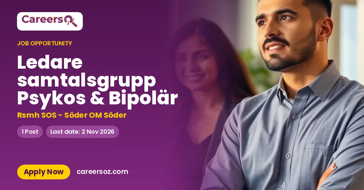 Ledare samtalsgrupp Psykos & Bipolär – Rsmh SOS - Söder OM Söder