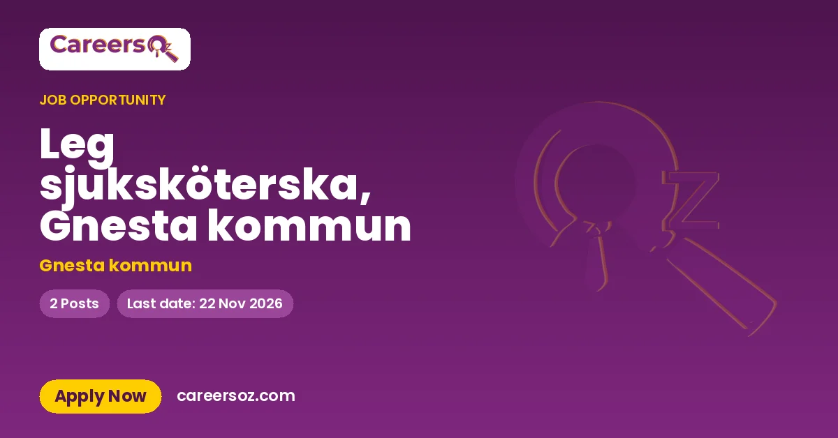 Leg sjuksköterska, Gnesta kommun – Gnesta kommun