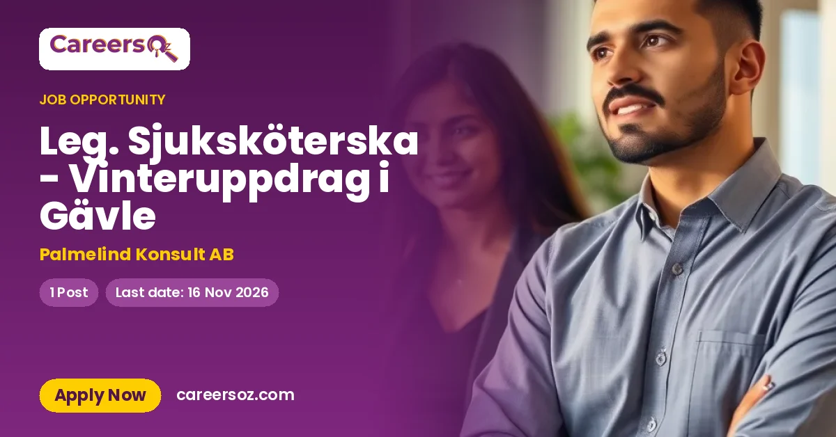 Leg. Sjuksköterska - Vinteruppdrag i Gävle – Palmelind Konsult AB