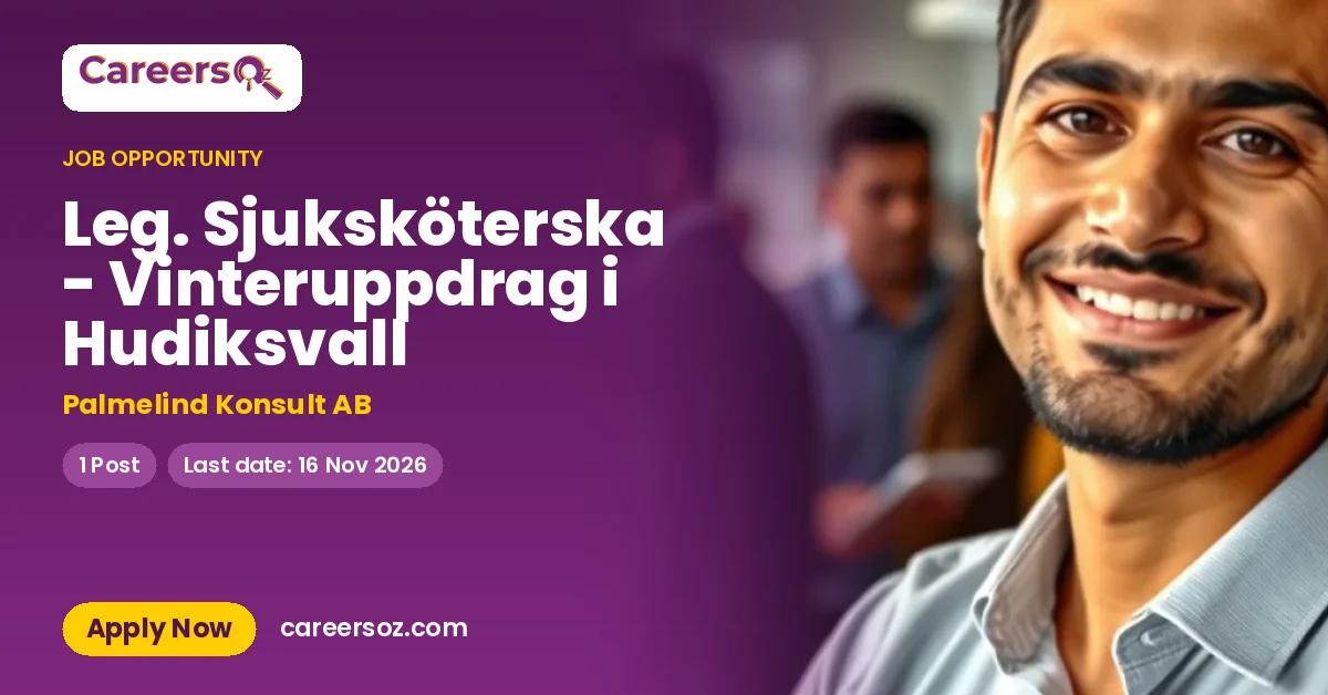 Leg. Sjuksköterska - Vinteruppdrag i Hudiksvall – Palmelind Konsult AB