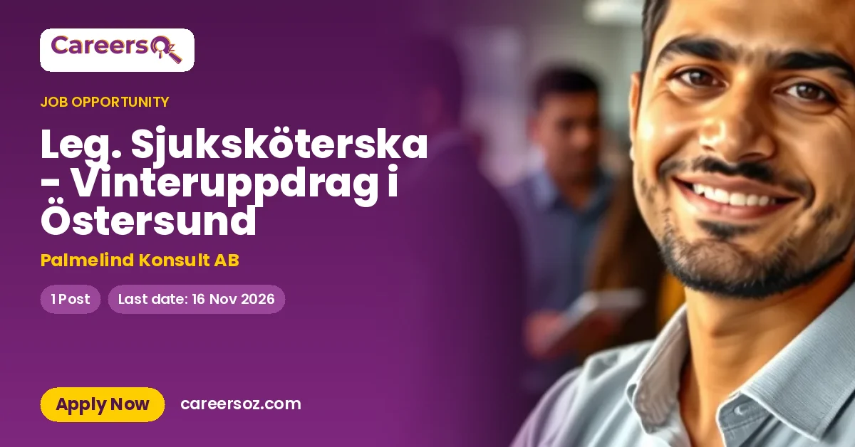 Leg. Sjuksköterska - Vinteruppdrag i Östersund – Palmelind Konsult AB