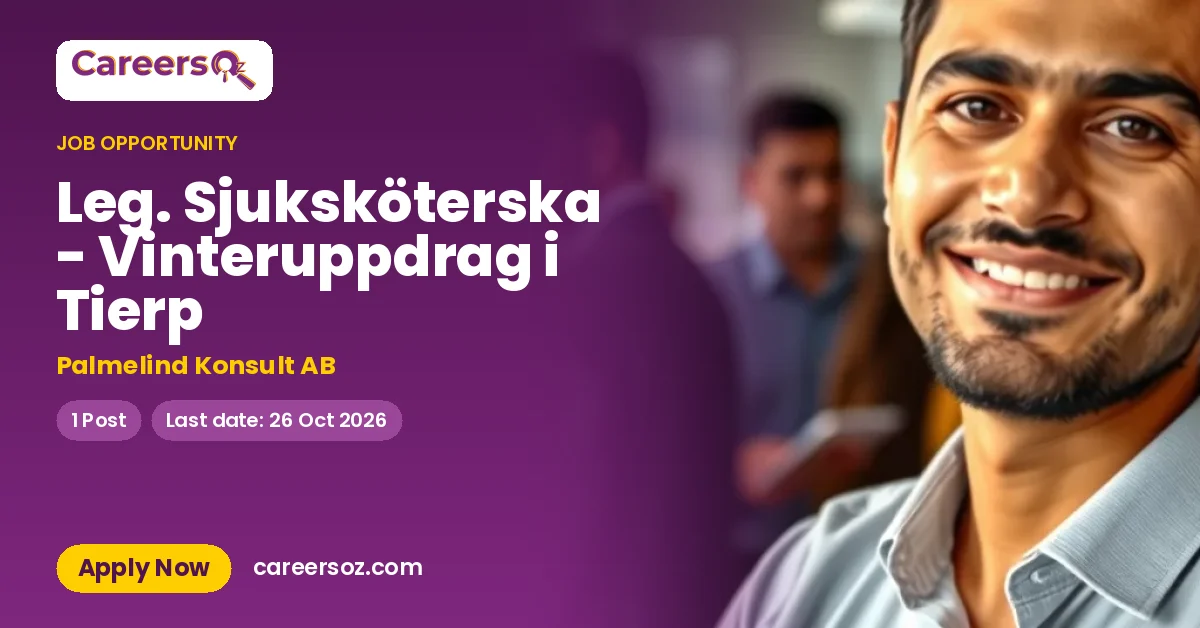 Leg. Sjuksköterska - Vinteruppdrag i Tierp – Palmelind Konsult AB