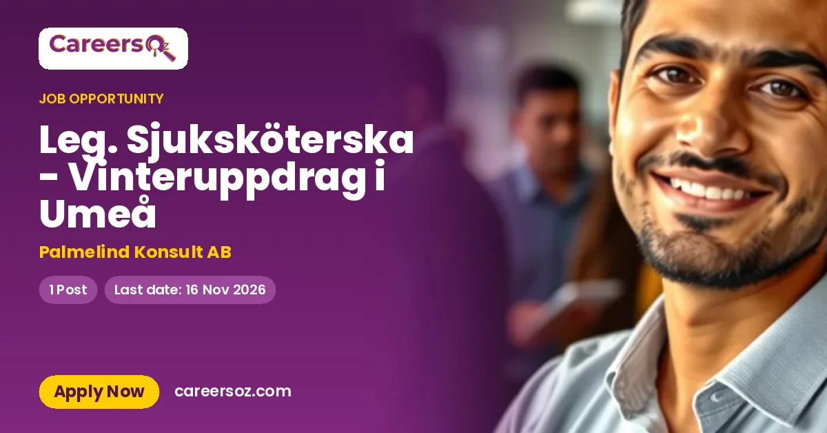 Leg. Sjuksköterska - Vinteruppdrag i Umeå – Palmelind Konsult AB