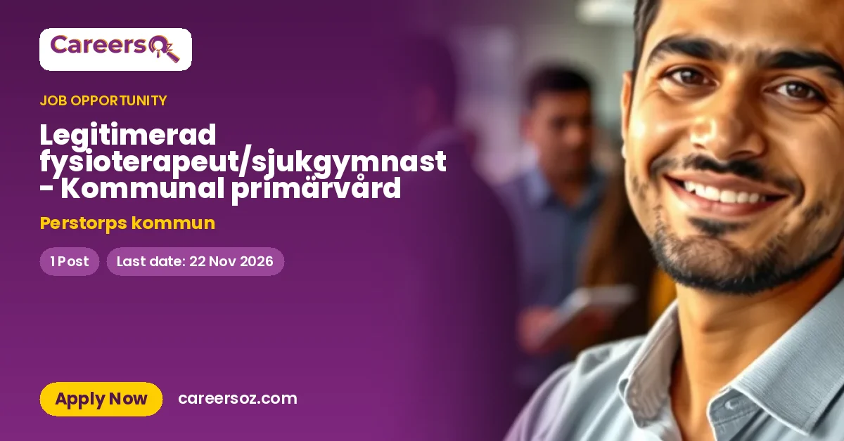 Legitimerad fysioterapeut/sjukgymnast - Kommunal primärvård – Perstorps kommun