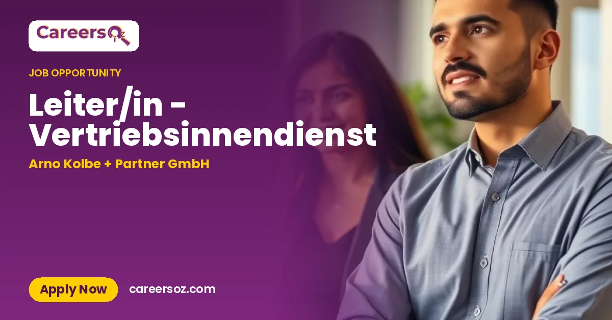 Leiter/in - Vertriebsinnendienst – Arno Kolbe + Partner GmbH