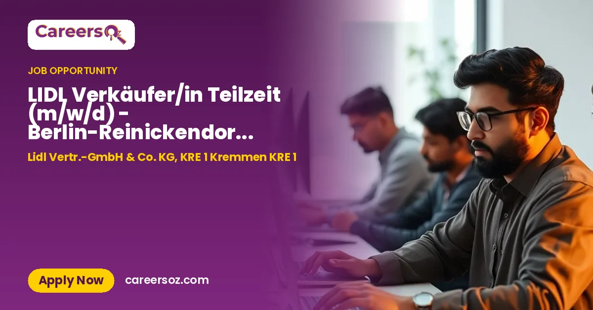 LIDL Verkäufer/in Teilzeit (m/w/d) - Berlin-Reinickendorf, Berliner Straße 141 – Lidl Vertr.-GmbH & Co. KG, KRE 1 Kremmen KRE 1